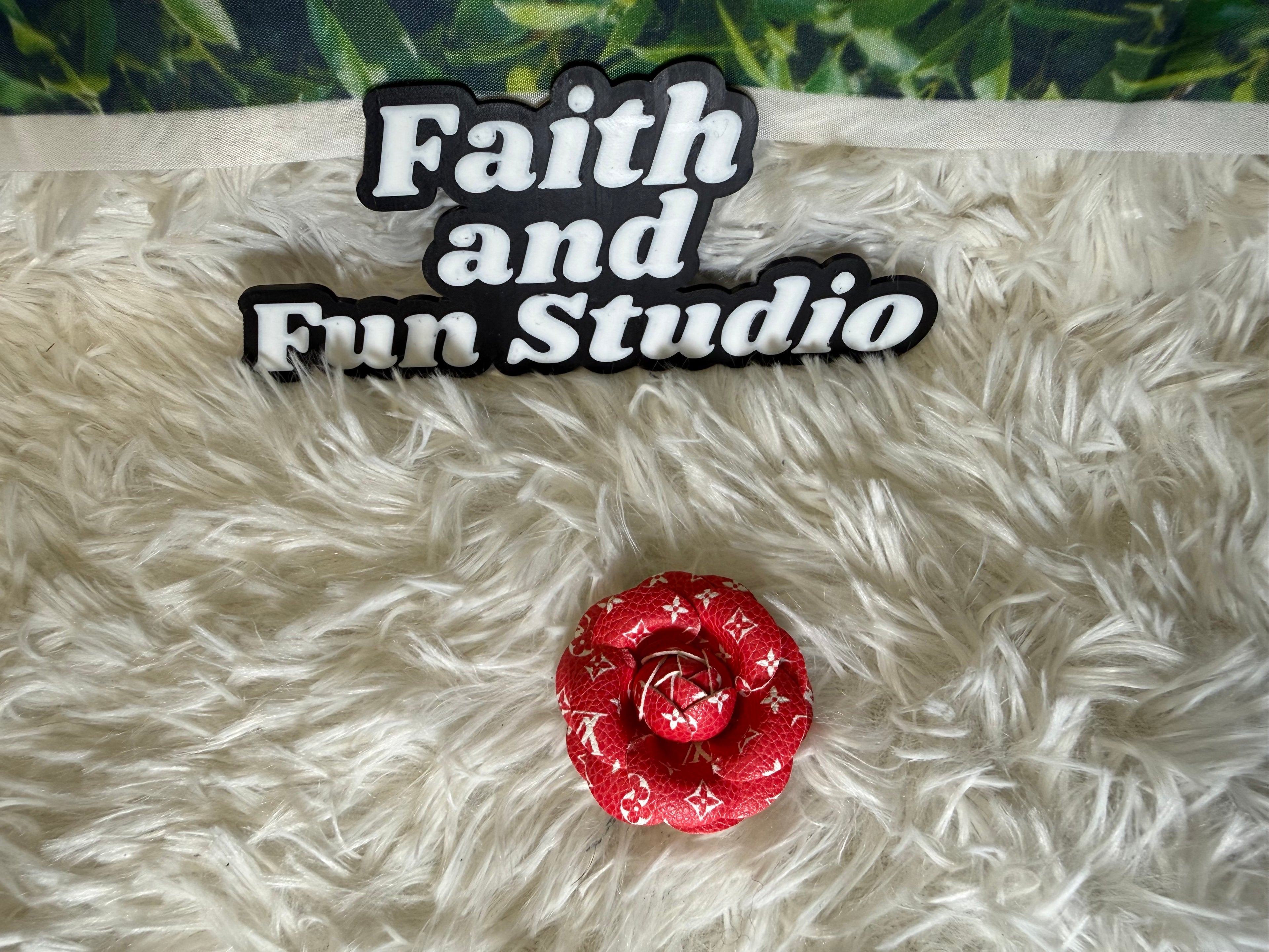 Faux Leather Inspired Roses
